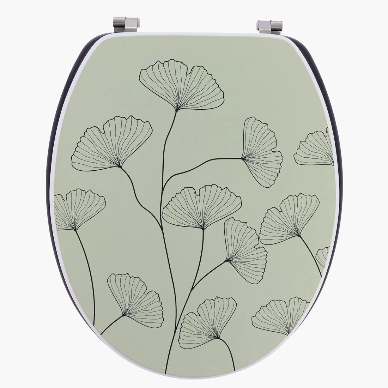 Accessoire Wc|TENDANCE Abattant WC 18 pouces MDF Actuel Vert d'eau Beige