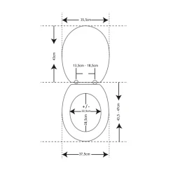 Accessoire Wc|TENDANCE Abattant WC 18 pouces MDF Actuel Vert d'eau Beige