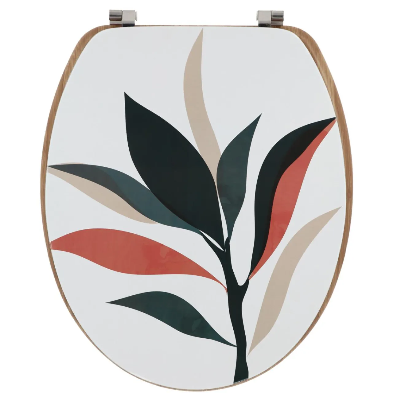 Accessoire Wc|TENDANCE Abattant WC 18 pouces MDF Bucolique Multicolore