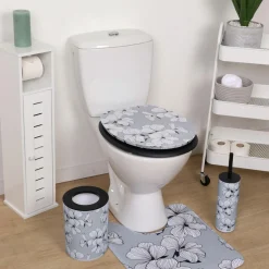 Accessoire Wc|TENDANCE Abattant WC 18 pouces MDF Ecrin Gris