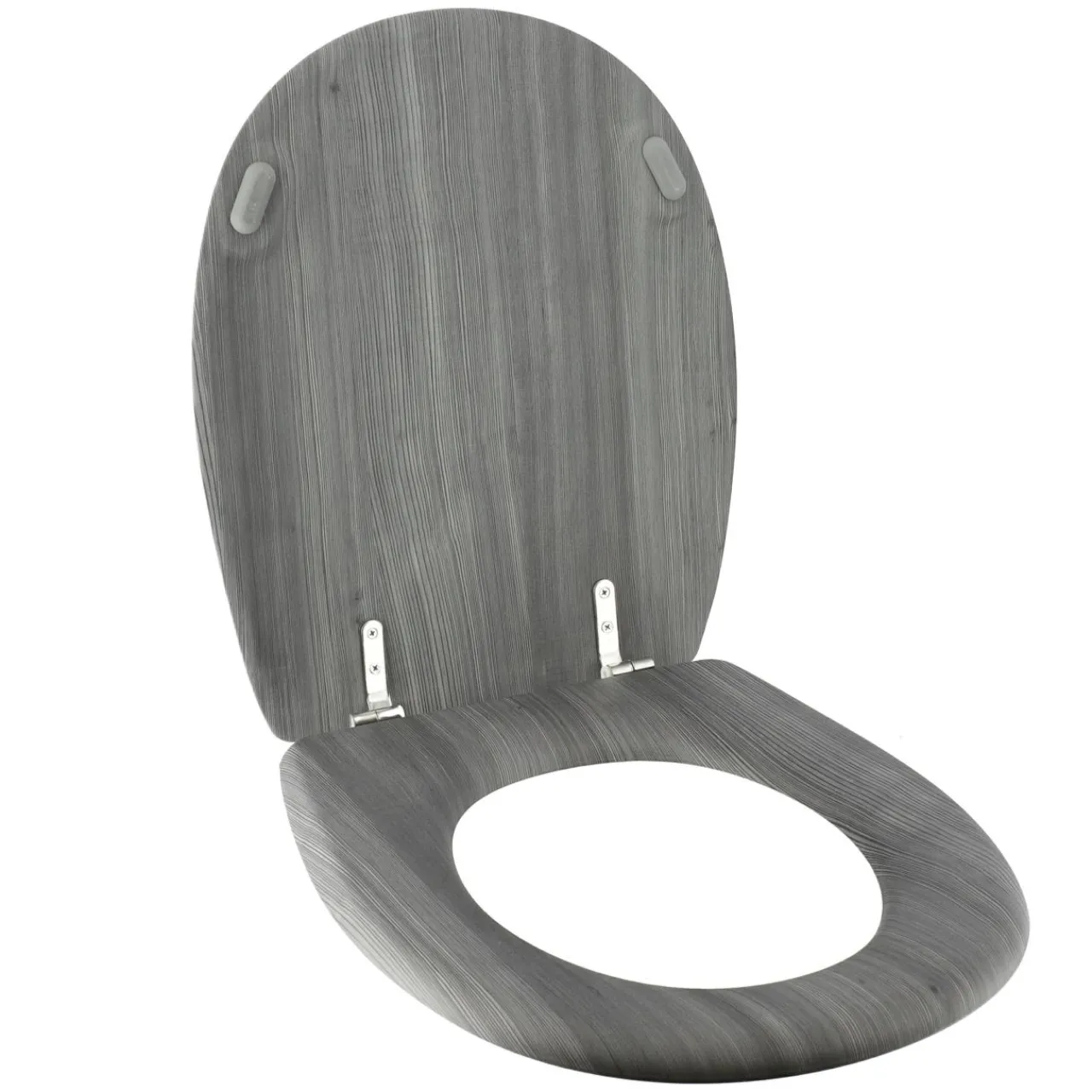 Accessoire Wc|TENDANCE Abattant WC 18 pouces MDF Façon Lambris Gris