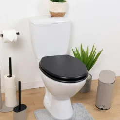 Accessoire Wc|TENDANCE Abattant WC 18 pouces MDF Primo Noir