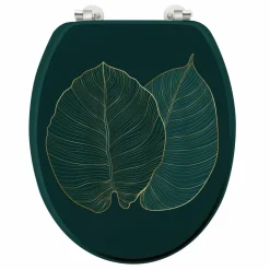 Accessoire Wc|douceur d'intu017drieur Abattant WC bois (37 x 46 cm) Jade Vert
