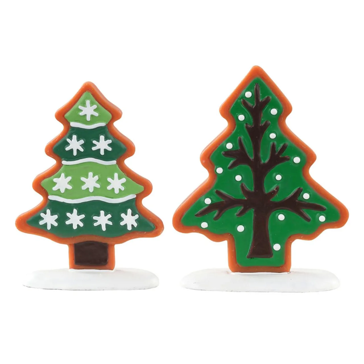 Village De Noël Lemax|LEMAX Accessoire (H6 cm) Lot de 2 sapins Biscuit sucré