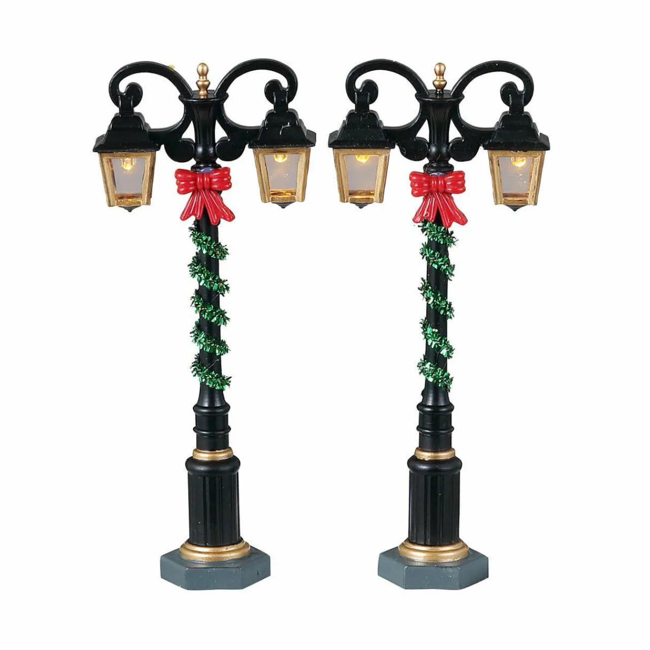 Village De Noël Lemax|LEMAX Accessoire (H11 cm) Lot de 2 lampadaires à l'ancienne