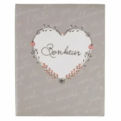 Objet Déco|OSTARIA Album 100 photos Coeur Gris