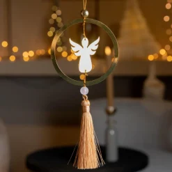 Décoration De Sapin|KAEMINGK Ange à suspendre (H8 cm) Zaya Camel Or