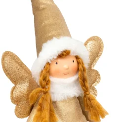 Père Noël, Animaux Et Personnage|Déco Et Objet Lumineux|JJA Ange de Noël lumineux à piles (H48 cm) Fée clair de lune Dée Or