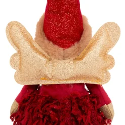 Père Noël, Animaux Et Personnage|Déco Et Objet Lumineux|JJA Ange de Noël lumineux à piles (H55 cm) Fée clair de lune assise Rouge