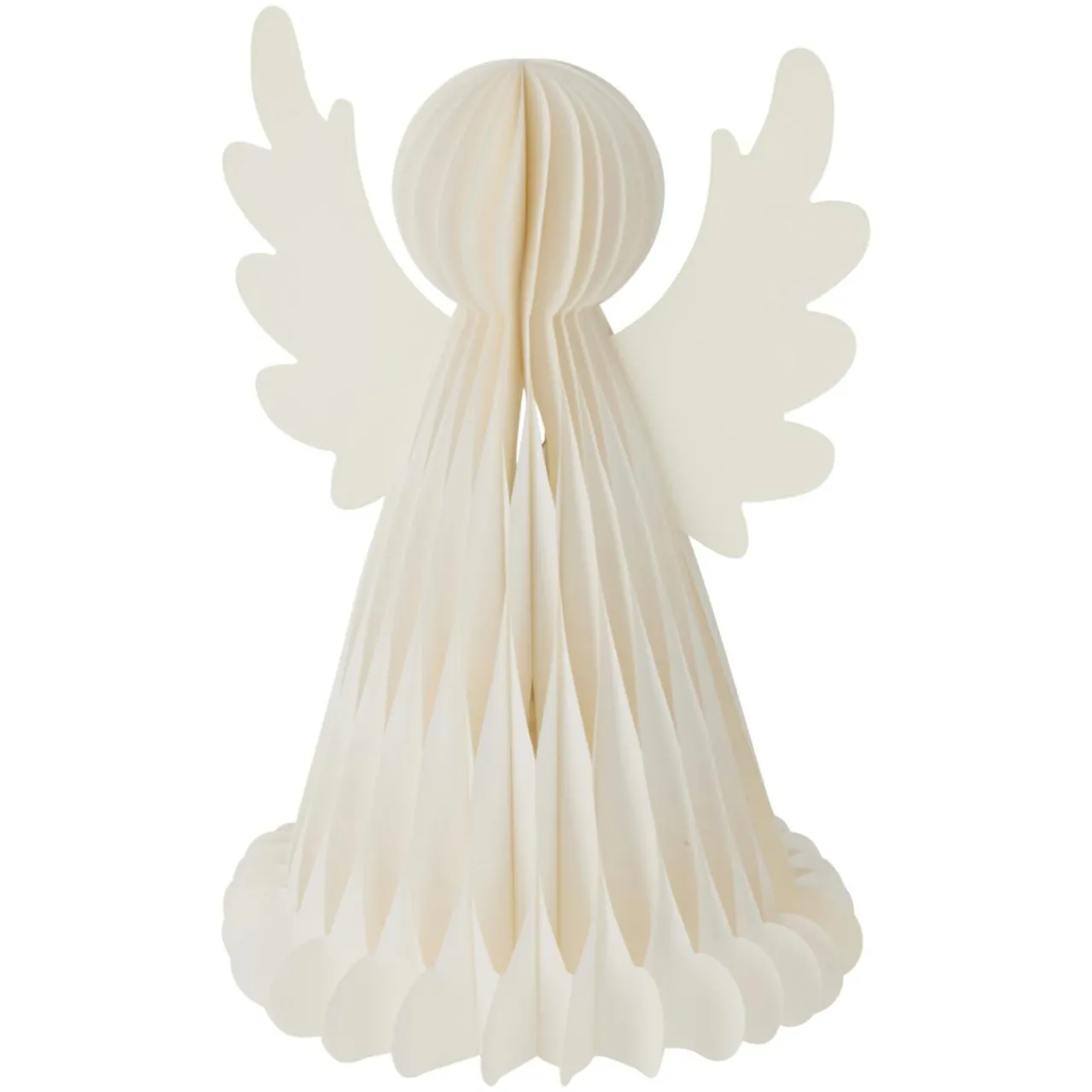 Déco Et Objet Lumineux|KOOPMAN Ange lumineux à piles 6 LED (H50 cm) Papier fermeture magnétique Blanc