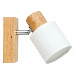 Applique|OSTARIA Applique murale bois (H14,5 cm) Tissu he Blanc