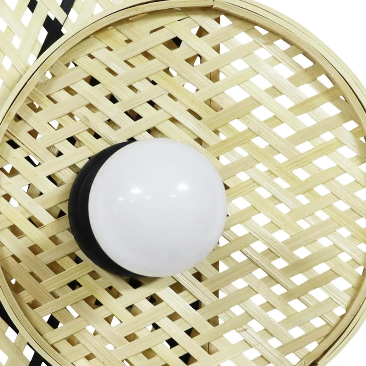 Applique|EMINZA Applique murale en bambou (H50 cm) Ravina et naturel Noir