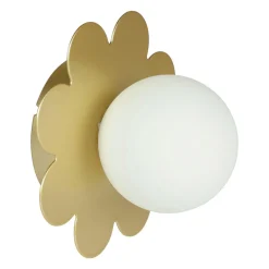 Applique|OSTARIA Applique murale métal (D15 cm) Nacre Dée Or