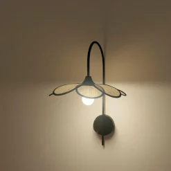 Applique|EMINZA Applique murale pétale en tissu (H62 cm) Alava Noir