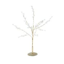Centre De Table|Déco Et Objet De Noël|KAEMINGK Arbre de Noël à poser (H40 cm) Perles nacrées et paillettes Or