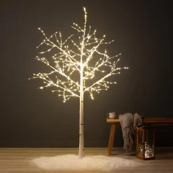 Arbre Lumineux|Arbre Lumineux|KAEMINGK Arbre lumineux 600 LED (H180 cm) Bouleau Lucidum Blanc chaud