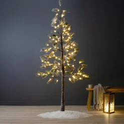 Arbre Lumineux|Arbre Lumineux|KAEMINGK Arbre lumineux 96 LED (H180 cm) Pin Clarius enneigé Blanc chaud