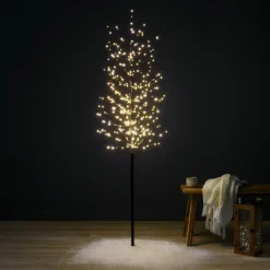 Personnage, Objet Grand Format|Arbre Lumineux|EMINZA Arbre lumineux 360 LED (H180 cm) Bouleau d'hiver Blanc chaud
