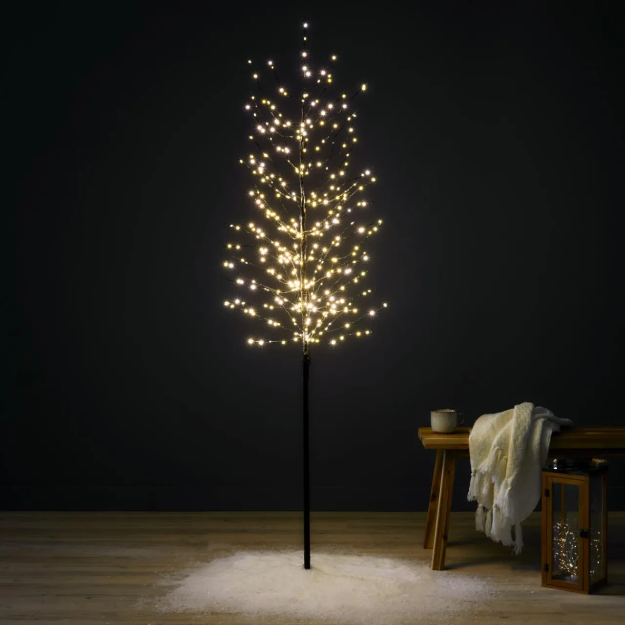 Personnage, Objet Grand Format|Arbre Lumineux|EMINZA Arbre lumineux 360 LED (H180 cm) Bouleau d'hiver Blanc chaud