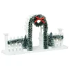Personnage Et Accessoire Pour Village|FEERIC LIGHTS Arche et clôture lumineuse à piles (H11 cm) pour aménager un village