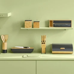 Ustensile Cuisine|5 Five Simply Smart Bloc de 5 couteaux bambou Naturel