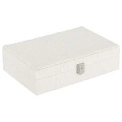 Objet Déco|Atmosphera, cru017dateur d'intu017drieur Boite à bijoux bouclette (28 x 19 cm) Loe he Blanc