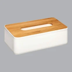 Accessoire Salle De Bain|INSTANT D'O Boite à mouchoirs Baltik Blanc