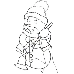 Déco Et Objet Lumineux|KOOPMAN Bonhomme de neige 326 LED (H90 cm) Néon effet flash Multicolore