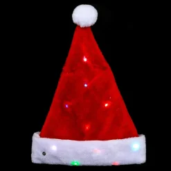 Bonnet, Chaussette Et Costume|Feeric Lights & Christmas Bonnet de Père Noël lumineux pour Adulte Rouge
