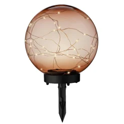 Luminaire Jardin|Eclairage Extérieur|#N/A Borne de jardin solaire 30 LED (H28 cm cm) Crystal Orange