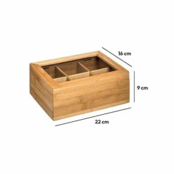 Rangement Et Organisateur|ATMOSPHERA Boîte à thé bambou (22 x 15 cm) Siao Naturel