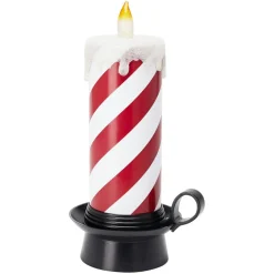 Déco Et Objet Lumineux|KOOPMAN Bougie lumineuse déco LED (H30 cm) Candy Candle et blanc Rouge
