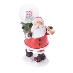 Père Noël, Animaux Et Personnage|Déco Et Objet De Noël|KOOPMAN Boule à neige (D13 cm) Petit Papa Noël et trompette Rouge