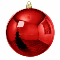 Boule Grand Format|Boule De Noël|EMINZA Boule de Noël (D400 mm) New Alpine XXL Rouge