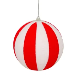 Boule De Noël|JJA Boule de Noël (D150 mm) Rayures et Blanc Rouge