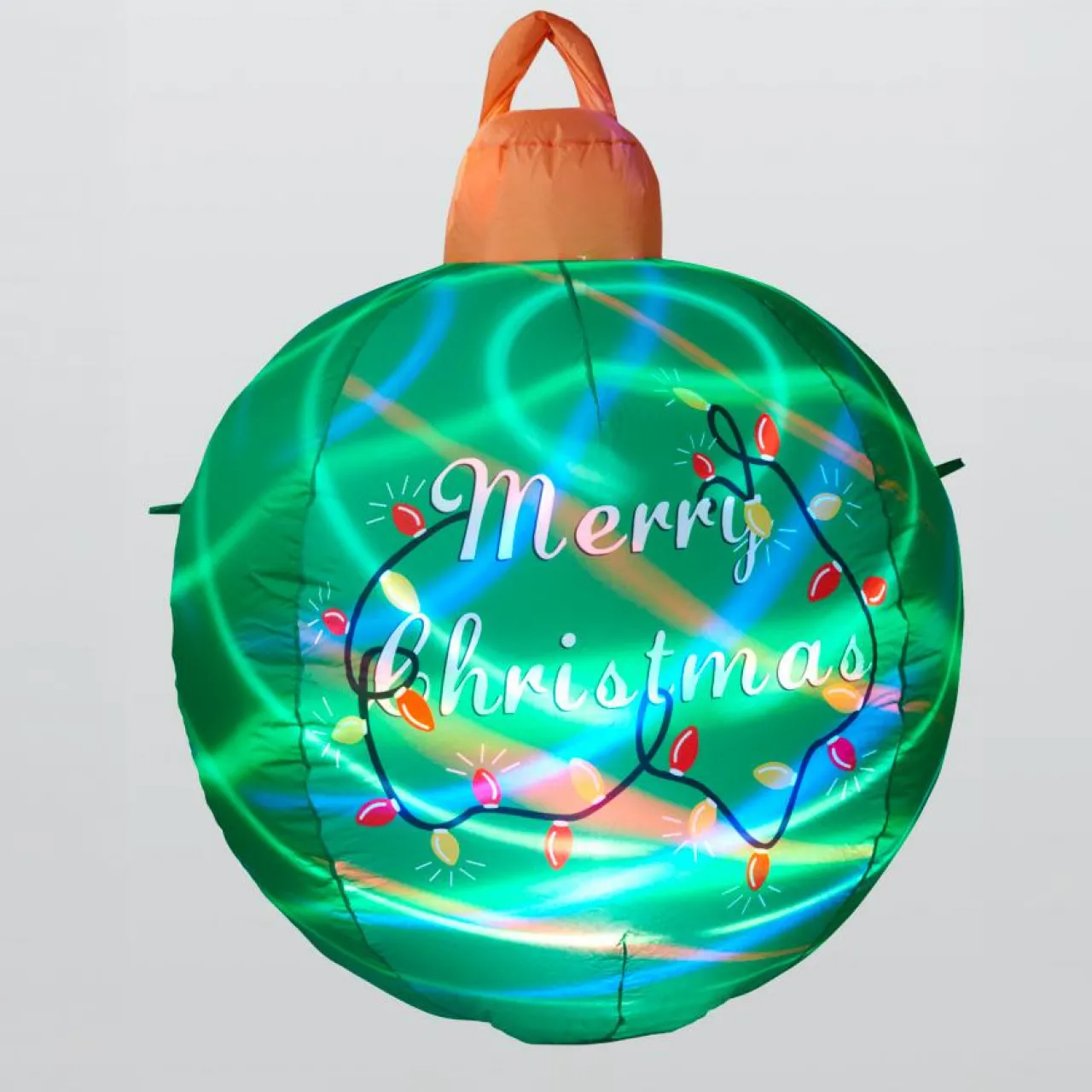 Déco Et Objet Lumineux|KOOPMAN Boule de Noël gonflable et lumineuse LED (D90 cm) Merry Christmas e Vert