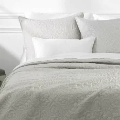 Couvre-Lit Et Édredon|ATMOSPHERA Boutis et taies d'oreiller (240 x 260 cm) Arabesque Lin