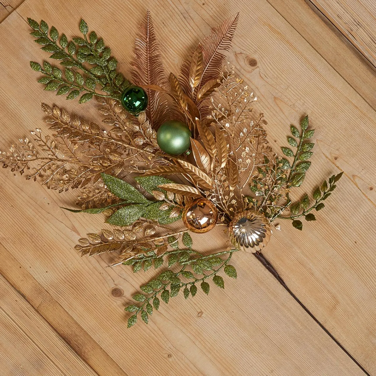 Centre De Table|Branches Artificielles|KAEMINGK Branche de feuille (H75 cm) Majesty et doré Vert