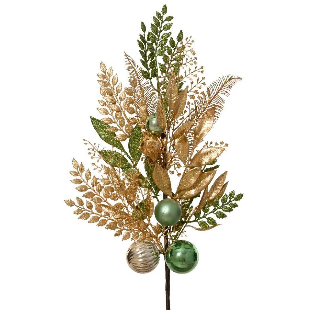 Centre De Table|Branches Artificielles|KAEMINGK Branche de feuille (H75 cm) Majesty et doré Vert