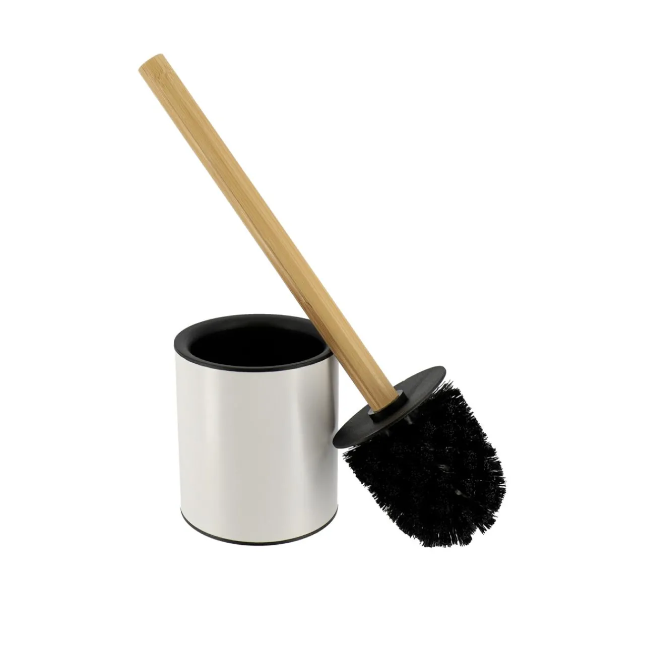 Accessoire Wc|TENDANCE Brosse WC métal Purebamboo Blanc