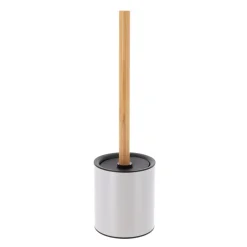 Accessoire Wc|TENDANCE Brosse WC métal Purebamboo Gris clair