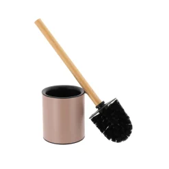 Accessoire Wc|TENDANCE Brosse WC métal Purebamboo Cappuccino