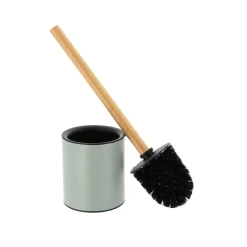 Accessoire Wc|TENDANCE Brosse WC métal Purebamboo Vert Eucalyptus