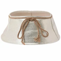 Cache Pied Sapin|KOOPMAN Cache pied de sapin (D60 cm) Noeud Argent