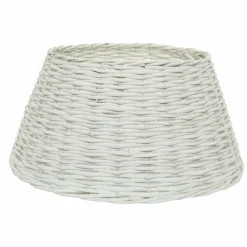 Cache Pied Sapin|EMINZA Cache pied de sapin en osier (D57 cm) Saule tressé Blanc