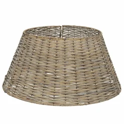 Cache Pied Sapin|EMINZA Cache pied de sapin en osier (D57 cm) Saule tressé vieilli Gris
