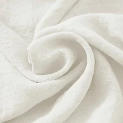 Protection De Literie|EMINZA Cache-sommier lin lavé (160 x 200 cm) Louise Blanc