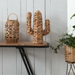 Objet Déco|ATMOSPHERA Cactus déco en jacinthe d'eau (H35 cm) Haci Naturel