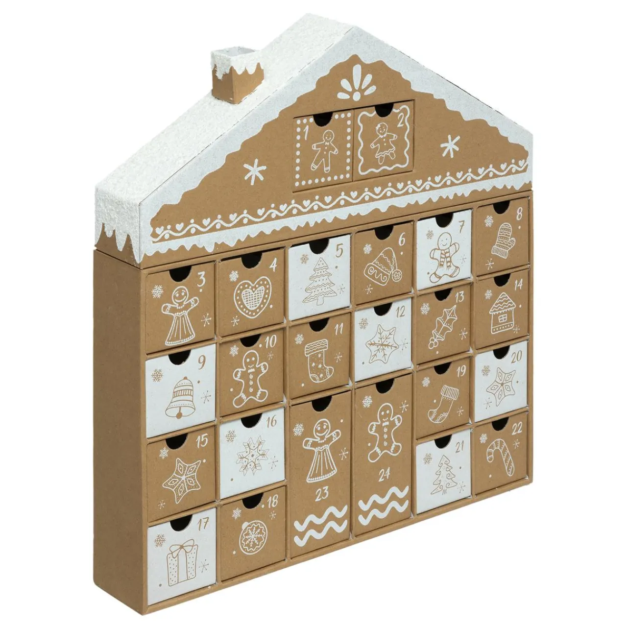 Déco Et Objet De Noël|FEERIC LIGHTS Calendrier de l'Avent à remplir Maison Pain d'épices Naturel