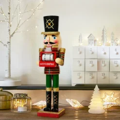 Père Noël, Animaux Et Personnage|KAEMINGK Casse-noisette en bois (H38 cm) Calendrier de l'avent Pailleté Multicolore